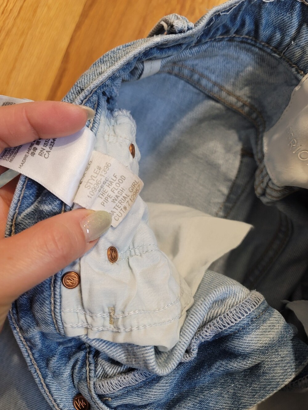MOTHER Half Pipe Barrel Flood Jeans in Material Girl Size 26 Pre-owned - Picture 5 of 12